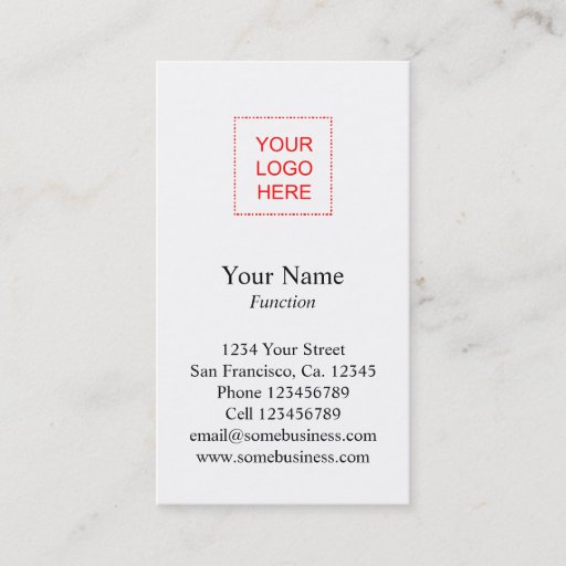 Customizable Logo business card template | Vertical layout