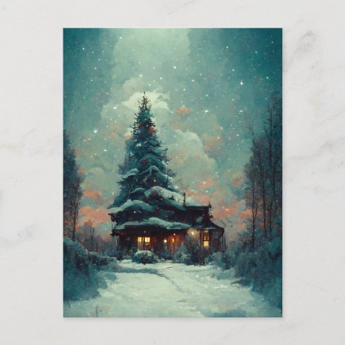 Logo Business Christmas Cottage 3 Postcard