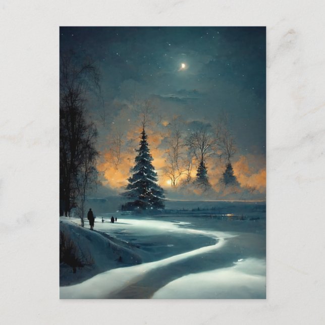 Logo Business Christmas Star Postcard 2 (Front)