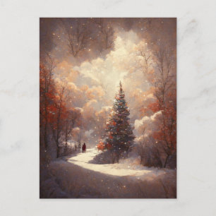 Logo Business Christmas Tree Postcard