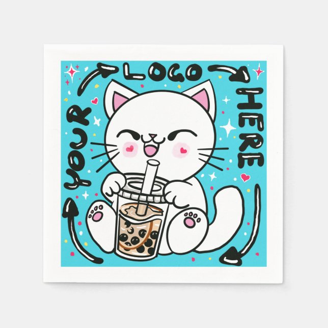 Logo Business Company Brand Napkins (Front)