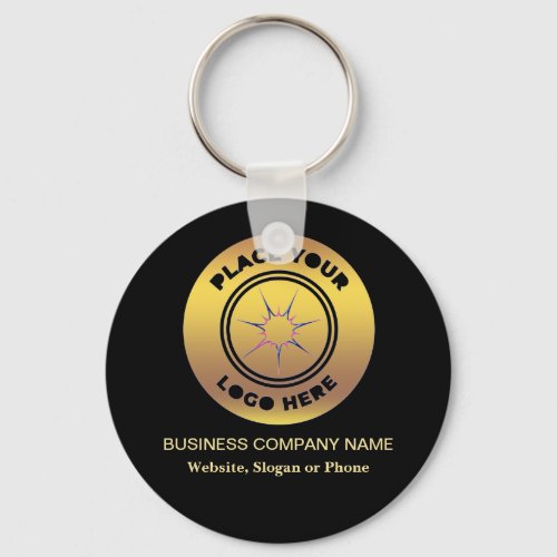 Logo Business Company Branding Gold Custom   Keychain
