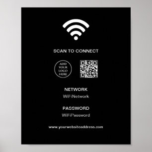 Logo Business Company Corporate Scan Connect WiFi Poster