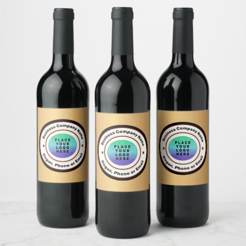 Logo Business Company Gold Promotion Custom   Wine Label