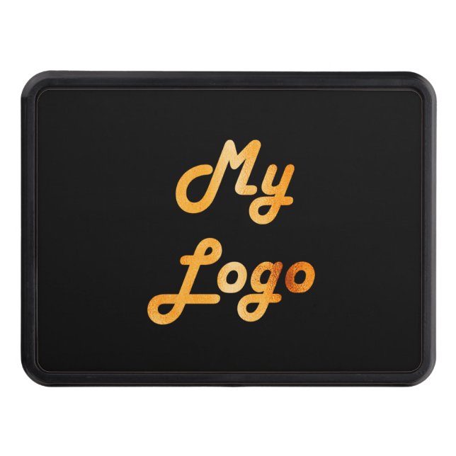 Logo business company logo black  hitch cover (Front)