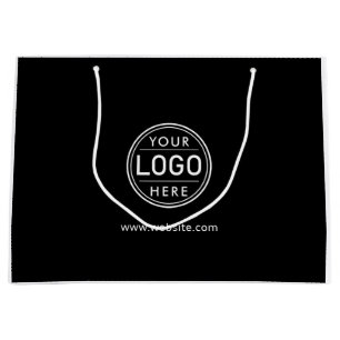 Logo Business Corporate Black Company Simple Large Gift Bag
