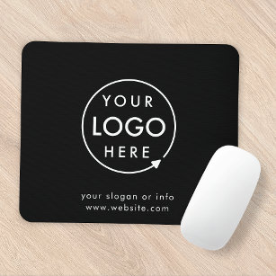 Logo   Business Corporate Company Branded Black Mouse Pad