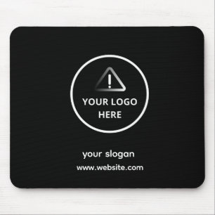 Logo   Business Corporate Company Branded Black Mouse Pad