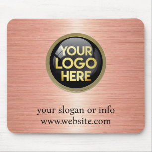 Logo Business Corporate Company Branded Black Mouse Pad