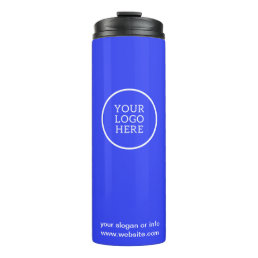 Logo | Business Corporate Company Branded Blue Thermal Tumbler