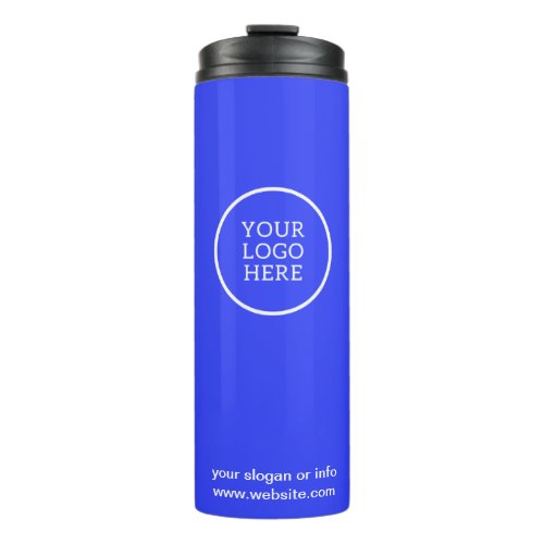 Logo  Business Corporate Company Branded Blue Thermal Tumbler