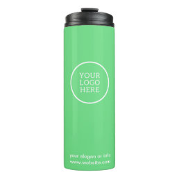 Logo | Business Corporate Company Branded Green  Thermal Tumbler