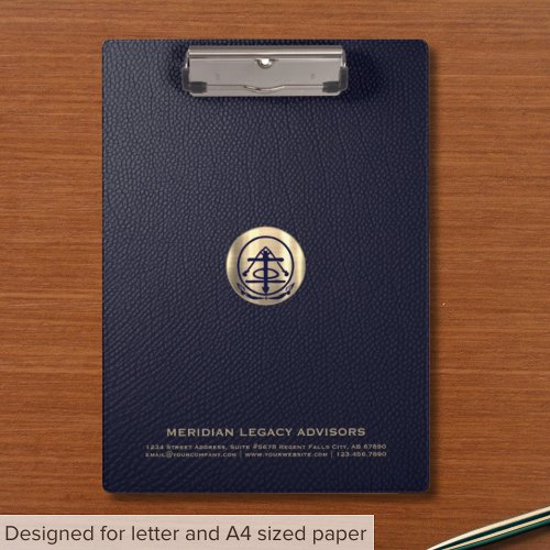 Logo Business Corporate Company Luxury Gold Seal Clipboard