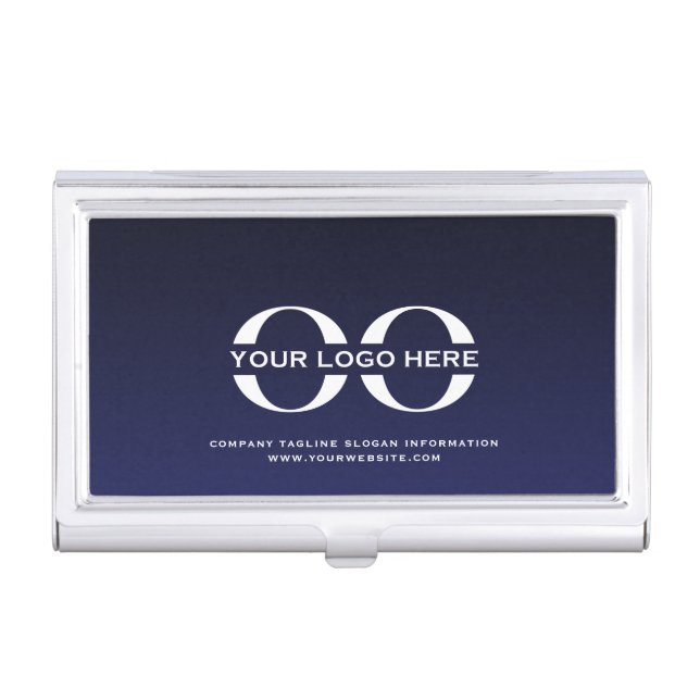 Logo Business Corporate Company Minimalist Business Card Case (Front)