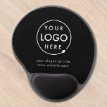 Logo | Business Corporate Company Minimalist Gel Mouse Pad<br><div class="desc">A simple custom black business template in a modern minimalist style which can be easily updated with your company logo and text. If you need any help personalizing this product,  please contact me using the message button below and I'll be happy to help.</div>