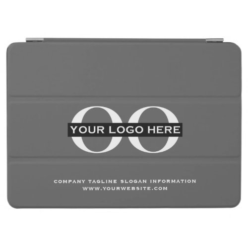 Logo Business Corporate Company Minimalist Gray iPad Air Cover