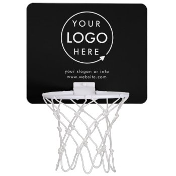 Logo | Business Corporate Company Minimalist Mini Basketball Hoop by GuavaDesign at Zazzle