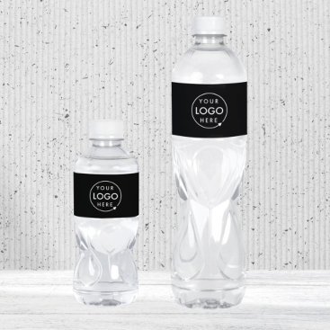 Logo | Business Corporate Company Minimalist Water Bottle Label