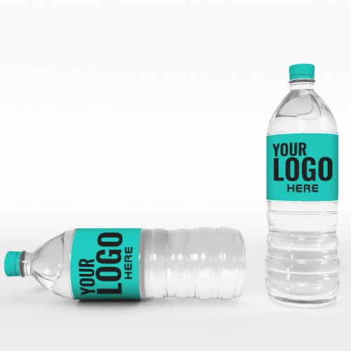 Logo  Business Corporate Company Minimalist Water Water Bottle Label