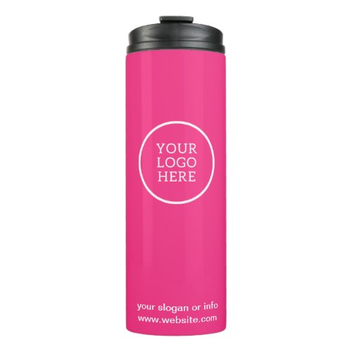 Logo  Business Corporate Company Pink Thermal Tumbler