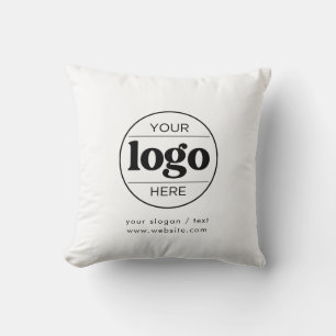 Logo Business Corporate Company White Throw Pillow