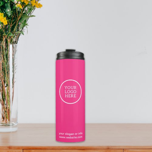 Logo Business Corporate Pink Company Modern  Thermal Tumbler
