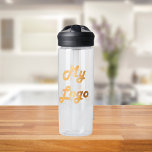 Logo business corporate water bottle<br><div class="desc">A transparent background.  Personalize and add your business logo.  You can also add your brand color.</div>