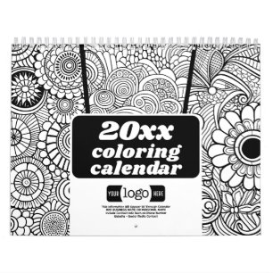 Logo Business Gift - Abstract Patterns Coloring Calendar