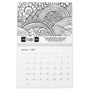 Logo Business Gift - Abstract Patterns Coloring Calendar