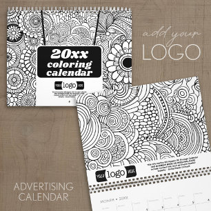 Logo Business Gift - Abstract Patterns Coloring Calendar