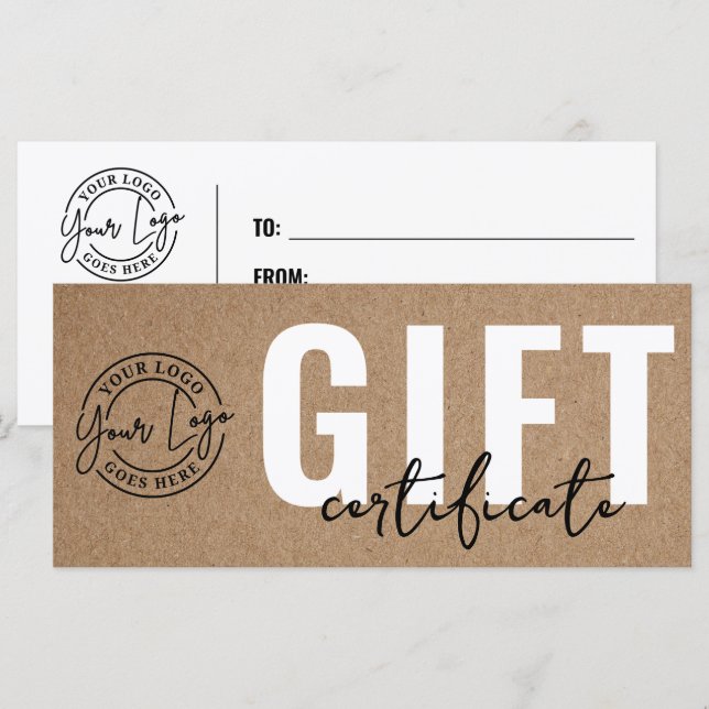 Logo Business Gift Certificate (Front/Back)
