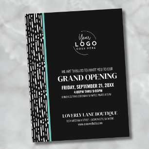 Logo Business Grand Opening Invitation Postcard