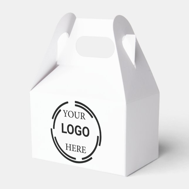 Logo Business Modern Minimal Designs Favor Boxes (Front Side)