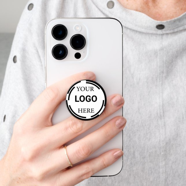 Logo Business Modern Minimal Designs PopSocket (Hand)