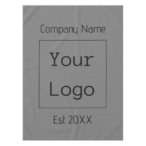 Logo Business Name Restaurant Black Grey 2024 Tablecloth