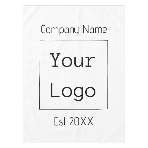 Logo Business Name Restaurant Black White 2024 Tablecloth