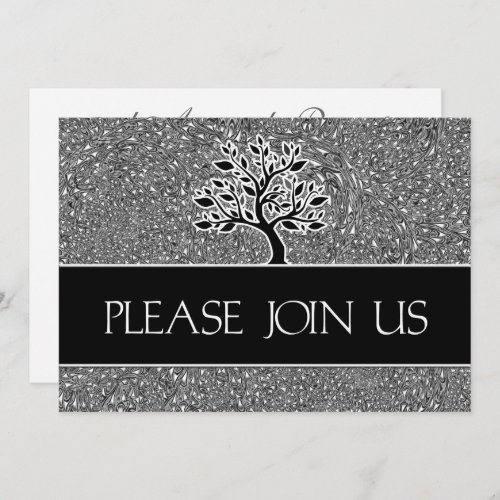 Logo Business Party Invitation Black and White