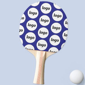 Logo Business Pattern Promotional Blue Ping Pong Paddle