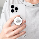 Logo Business Professional Minimal Modern White PopSocket<br><div class="desc">A simple custom business template in a modern minimalist style which can be easily updated with your company logo. If you need any help personalizing this product,  please contact me using the message button and I'll be happy to help.</div>