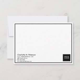 Logo Business Professional Minimalist Note Card