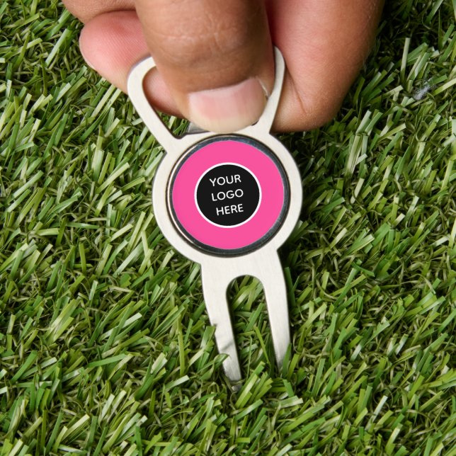 Logo Business Promotional Company Hot pink Divot Tool (Insitu 1)