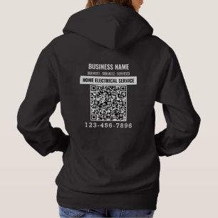 Logo Business QR code Custom Work Hoodie