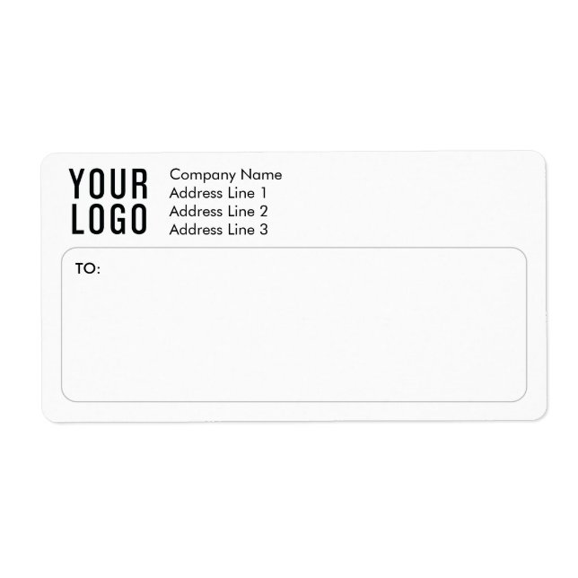 Logo Business Shipping Labels Return Address (Front)