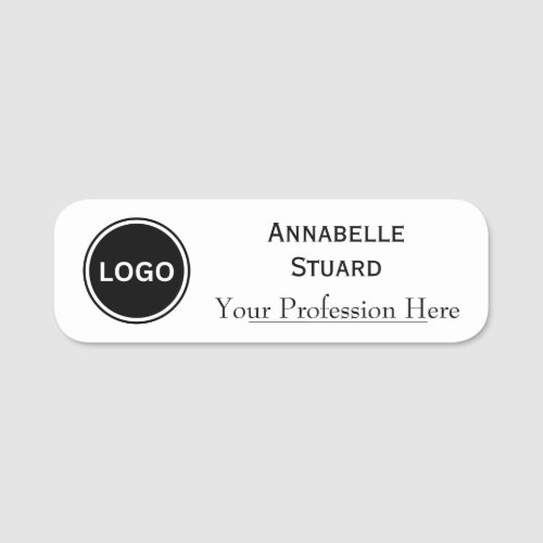 Logo Business Simple White Handyman Name Tag