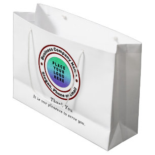 Logo Business Thank You Shopping Bags Custom