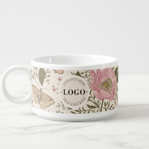 Logo Business Wildflower Botanical Floral Monogram Bowl