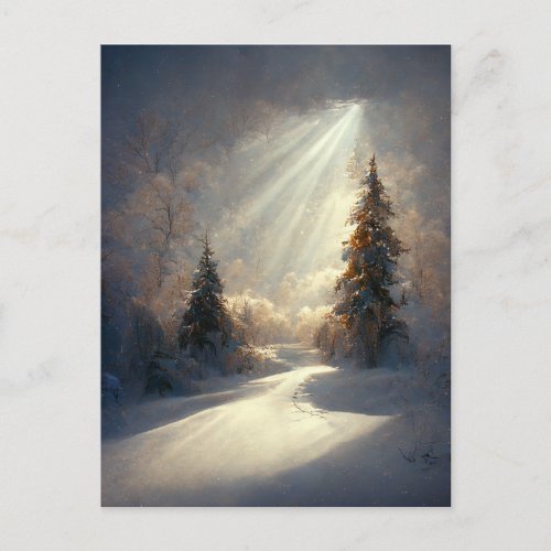 Logo Business Winter Lights Christmas Postcard