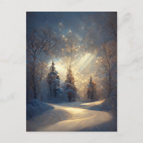 Logo Business Winter Lights Christmas Postcard