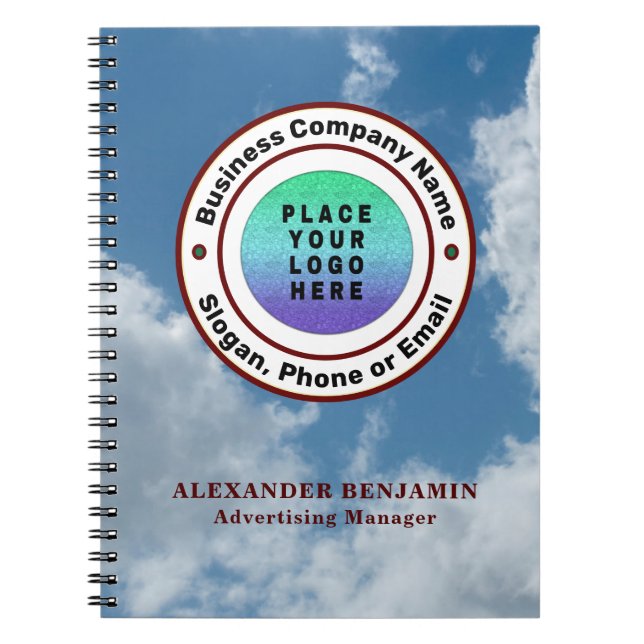Logo Businesses Company Professional Personalize Notebook (Front)