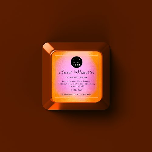 Logo Butter Cosmetic Soap Product Label Orange